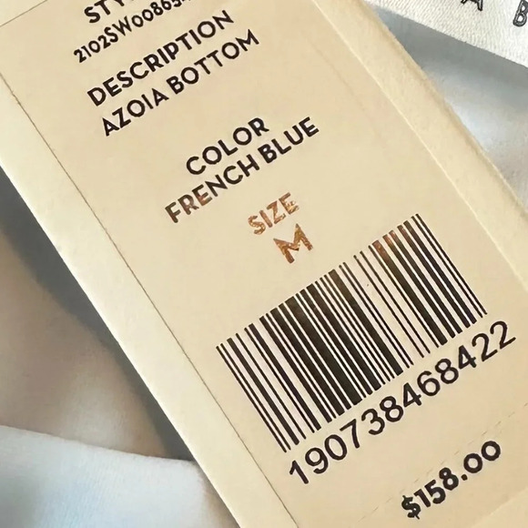 Veronica Beard Azoia Swimsuit Bottom Bathing Suit French Blue Size Medium NWT - Picture 13 of 13